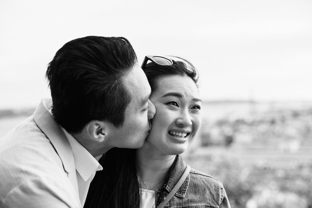 a photo from a marriage proposal in Lisbon